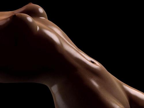 XXX purecream: nude oiled female body photo